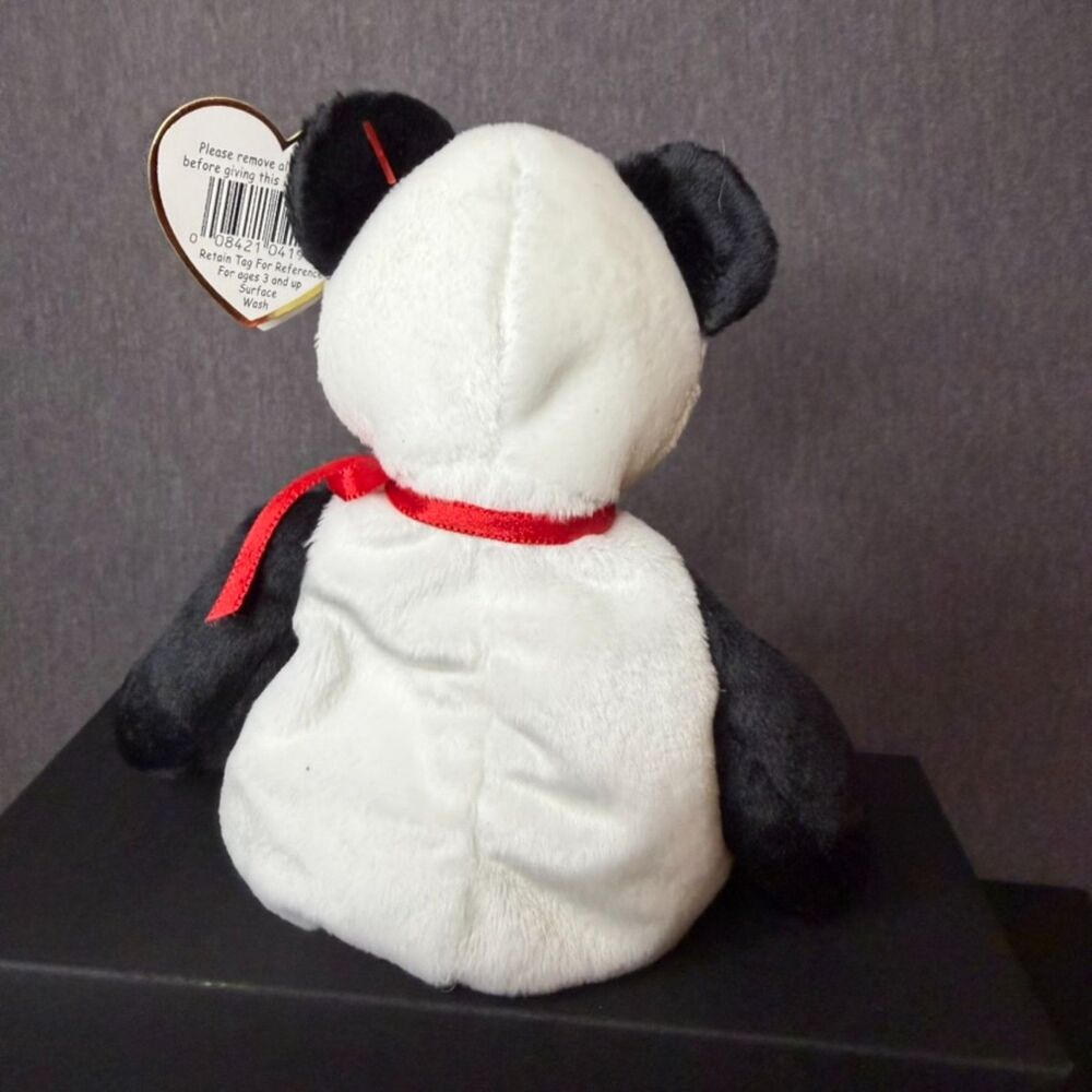 Ty Beanie Baby Fortune Panda Bear Plush 1998 w/ Hang Tag Retired Vintage - Picture 13 of 16